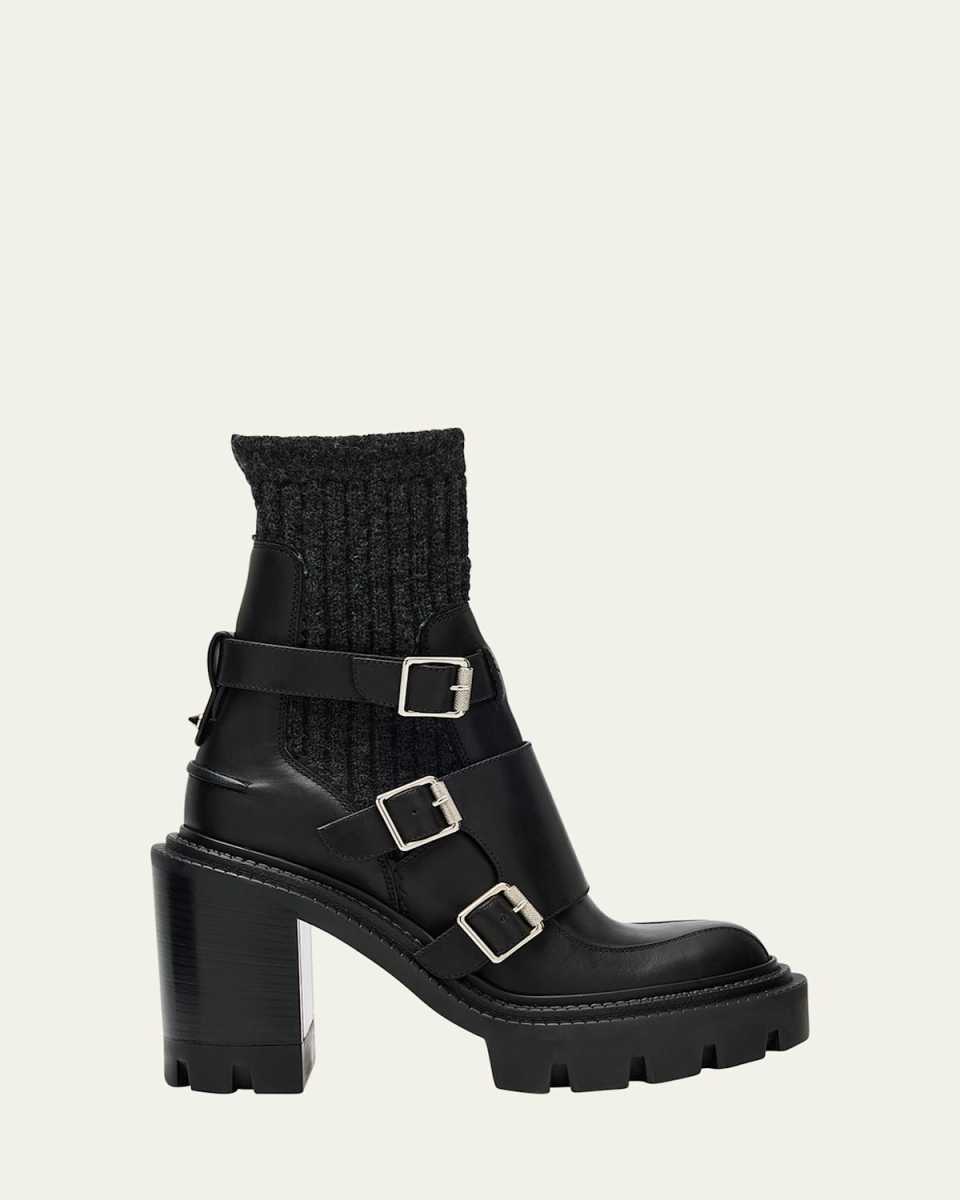 Cortinetta College Red-Sole Ankle Boots
